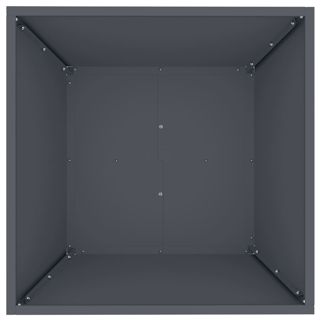 Hageblomsterpotte 5 pcs Antrasitt 50 x 50 x 15 cm Kaldvalsestål