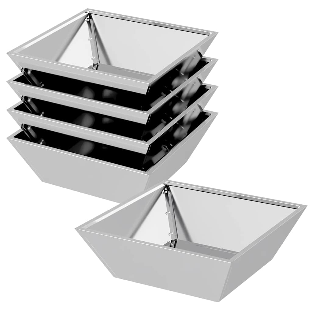 Hagebolle Planter 5 stk 50x50x15 cm, Galvanisert Stål