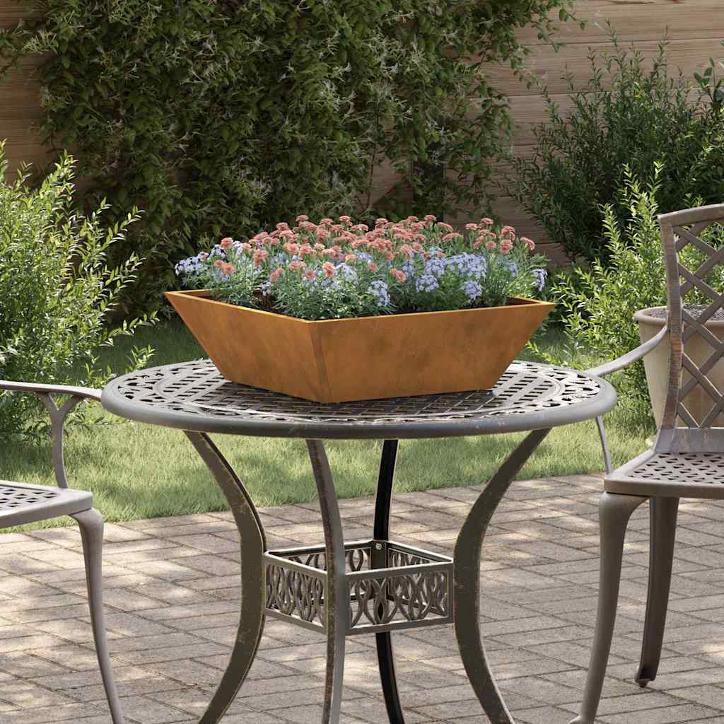 Hageblomsterpotte 5 pcs Rusten 50 x 50 x 15 cm Cortenstål