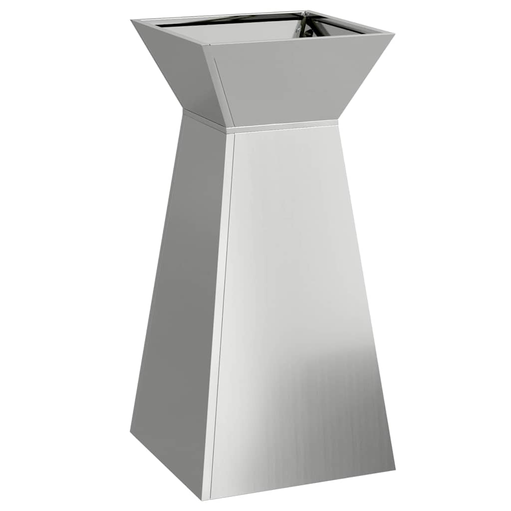 Hagepilar Planteholder med Bolle 35x35x73 cm i Galvanisert Stål