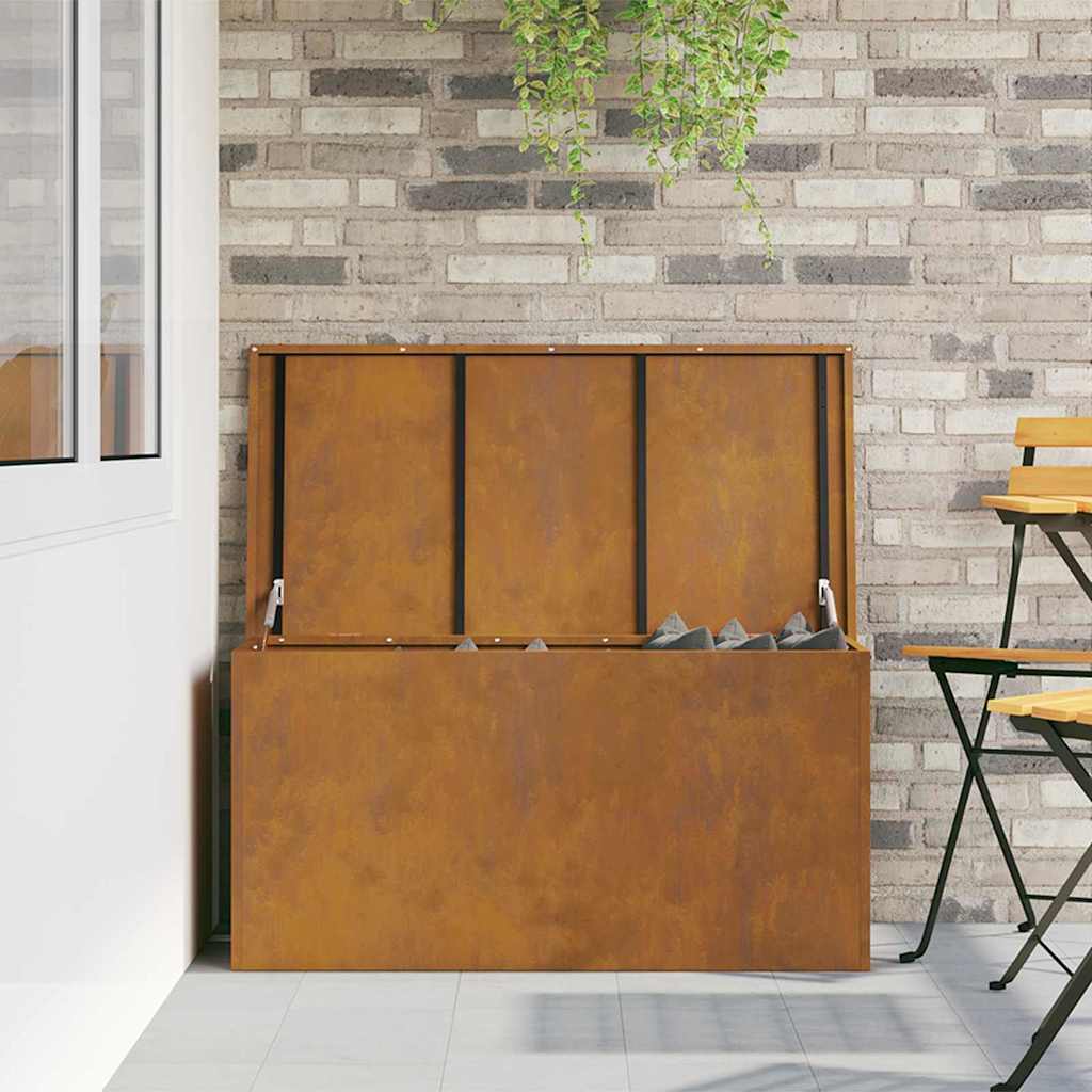 Utendørs Lagringsboks Rusten 100 x 50,5 x 50 cm Stål