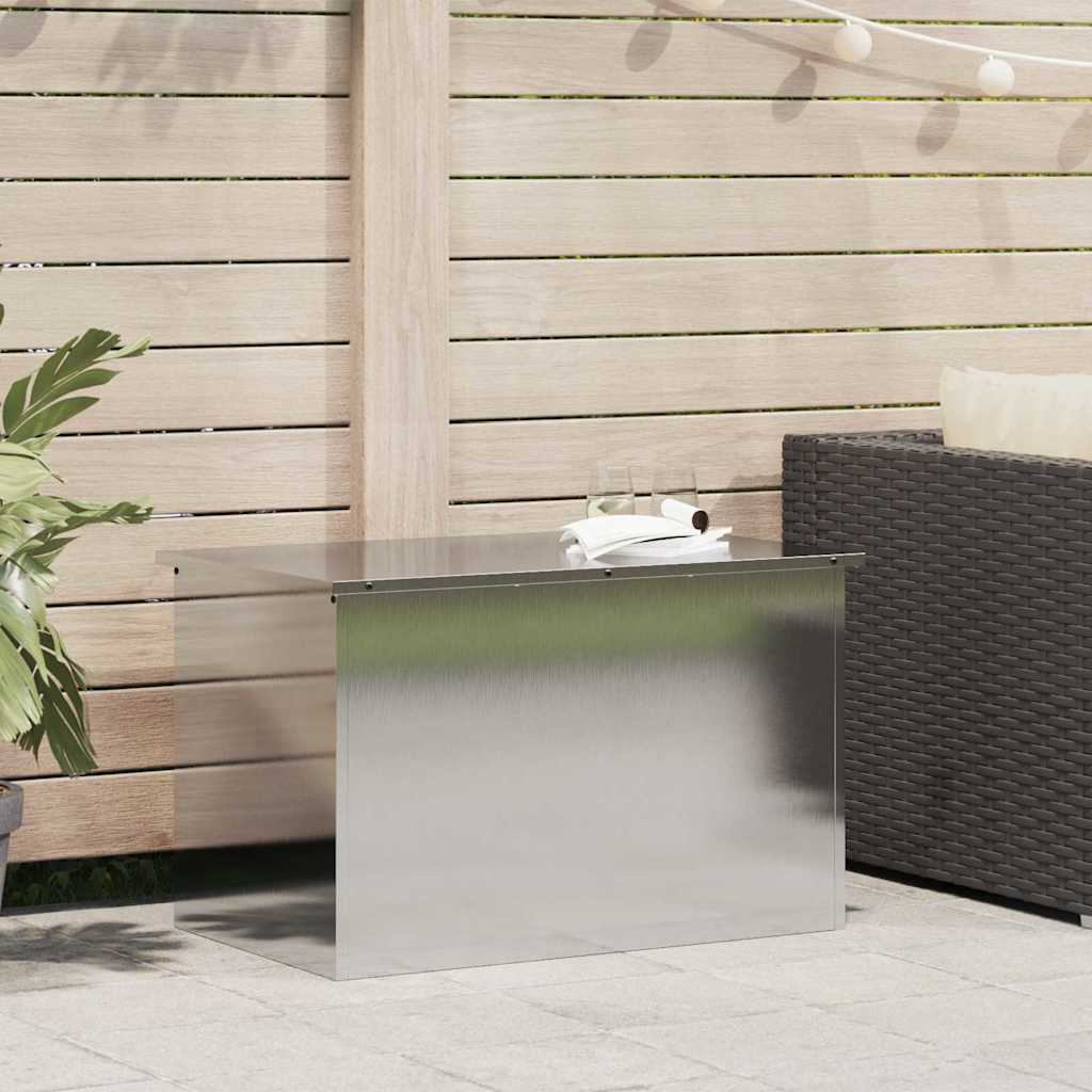 Utendørs Lagringsboks med lagring sølv 80 x 50,5 x 50 cm Stål