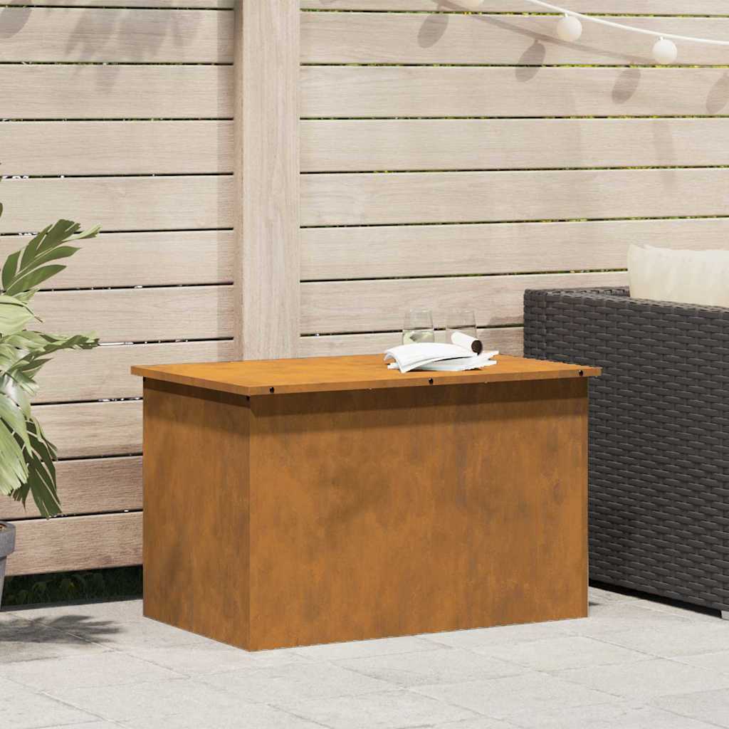 Utendørs Lagringsboks med lagring Rusten 80 x 50,5 x 50 cm Stål