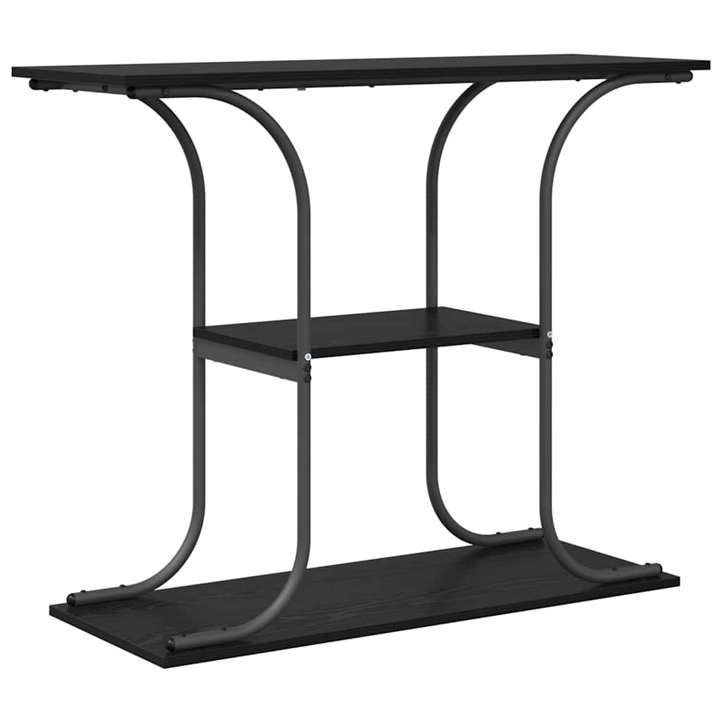 Konsollbord Svart eik 101 x 35 x 80.5 cm Konstruert tre