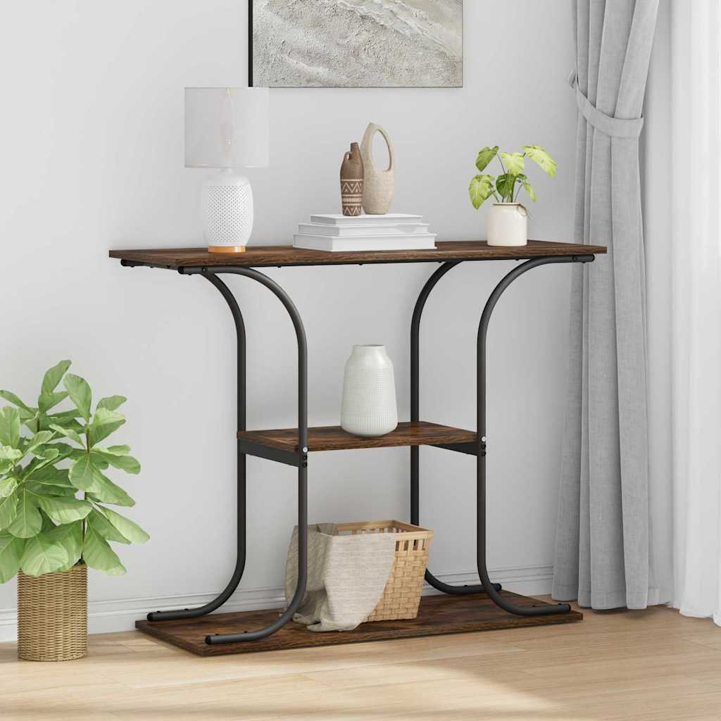 Konsollbord Røkt eik 101 x 35 x 80.5 cm Konstruert tre