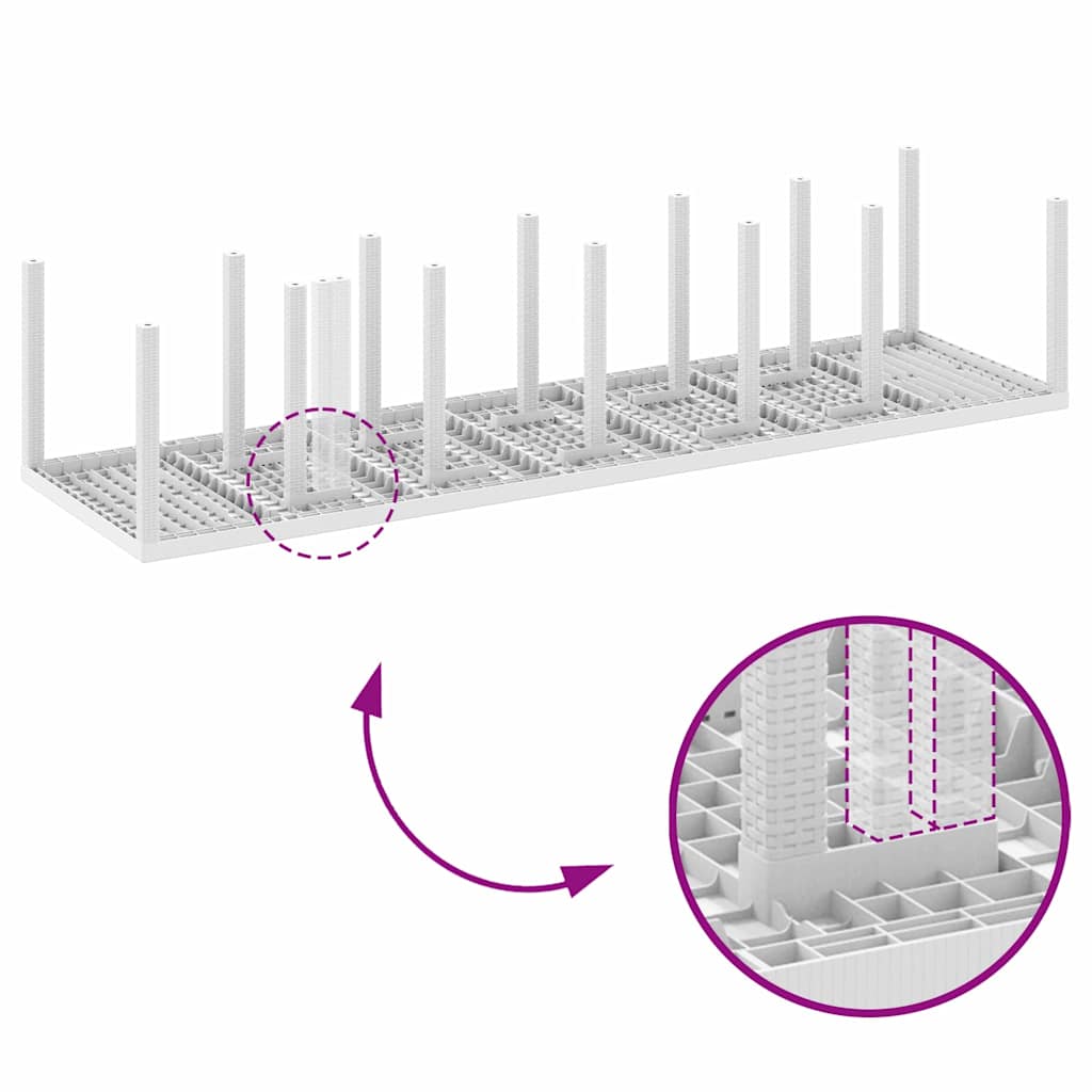 Hage Spisegruppe 15 pcs Hvit Polt rattan