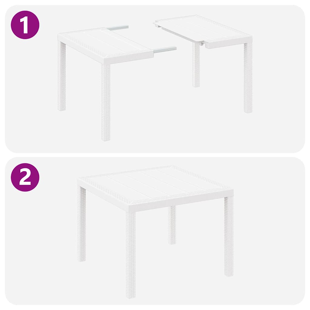 Hage Spisegruppe 3 pcs Hvit Polt rattan