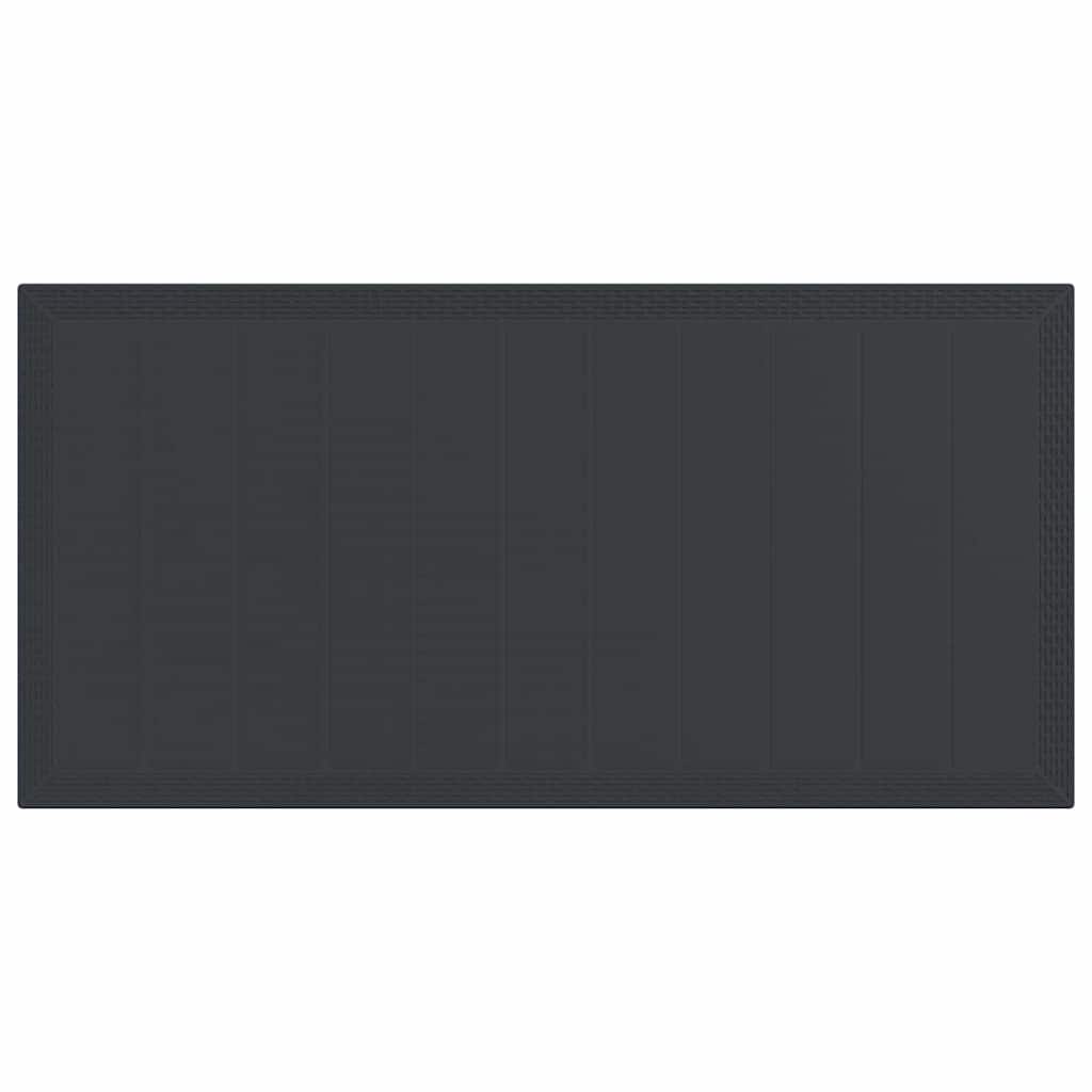 Hage Spisegruppe 7 pcs Antrasitt Polt rattan