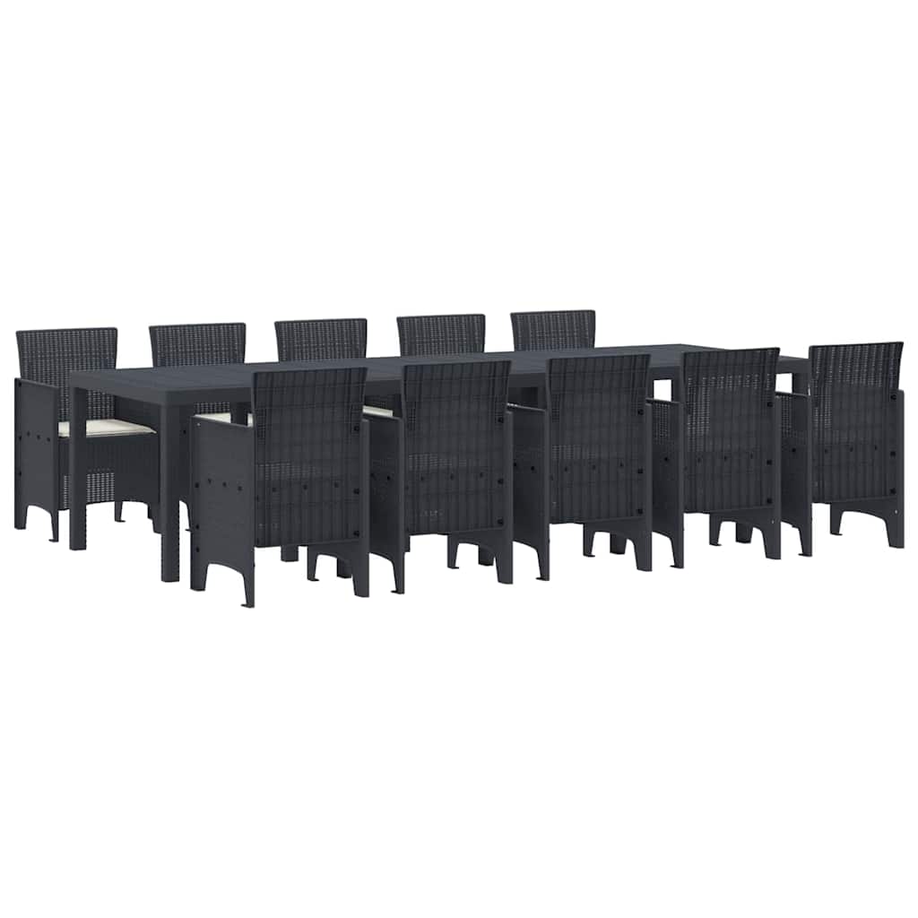 Hage Spisegruppe med pute 11 pcs Antrasitt og Krem