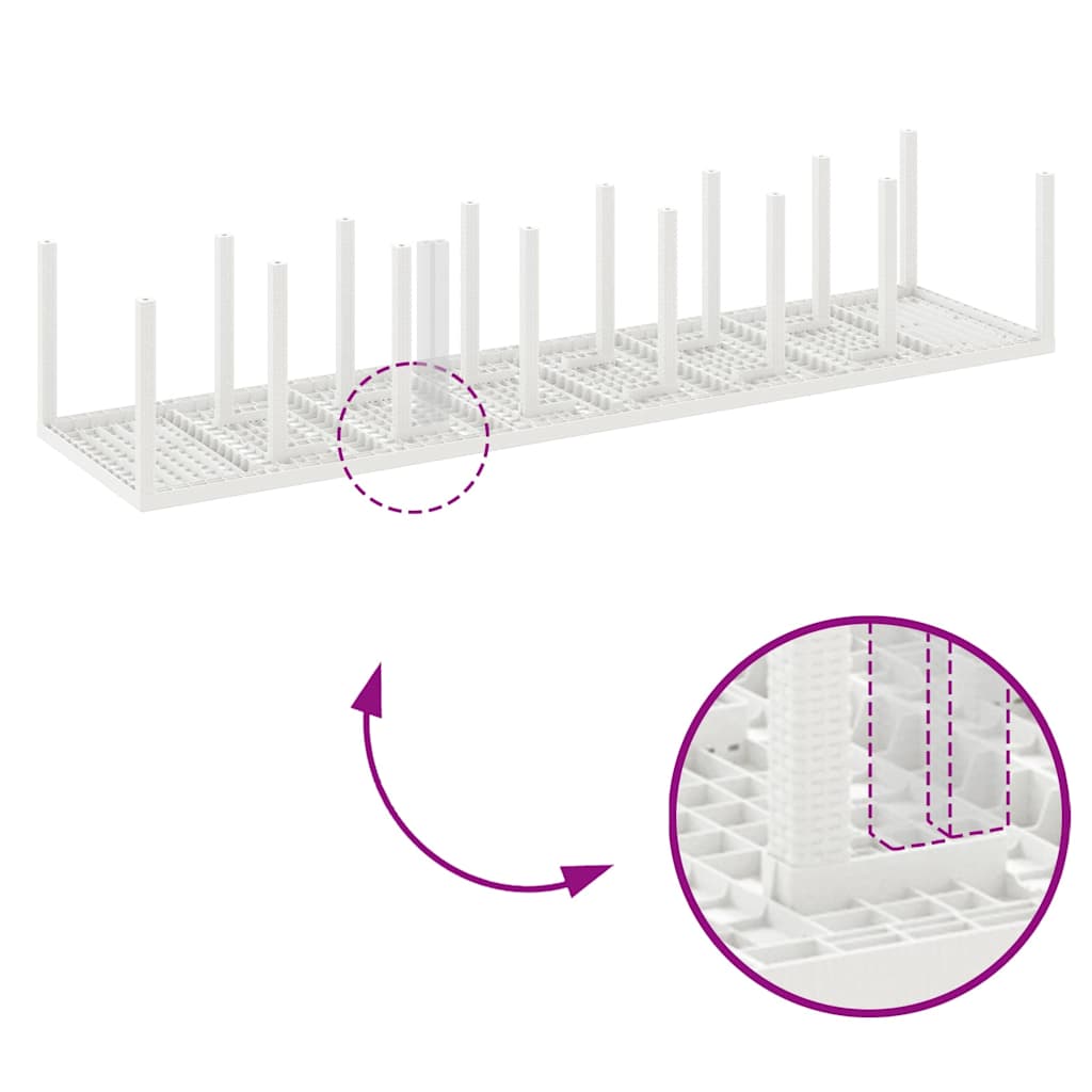 Hage Spisegruppe med pute 15 pcs Hvit polyrotting