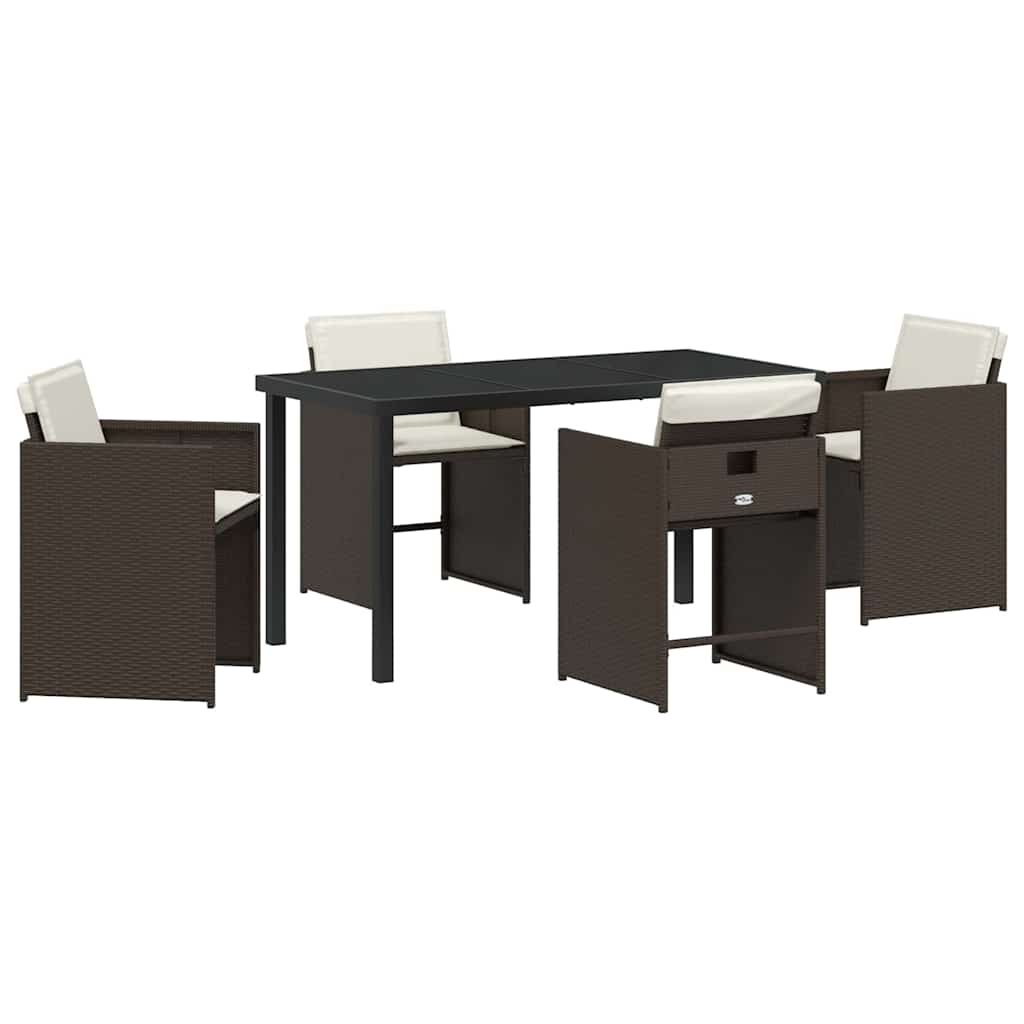 Hage Spisegruppe 5 pcs Brun polyrotting