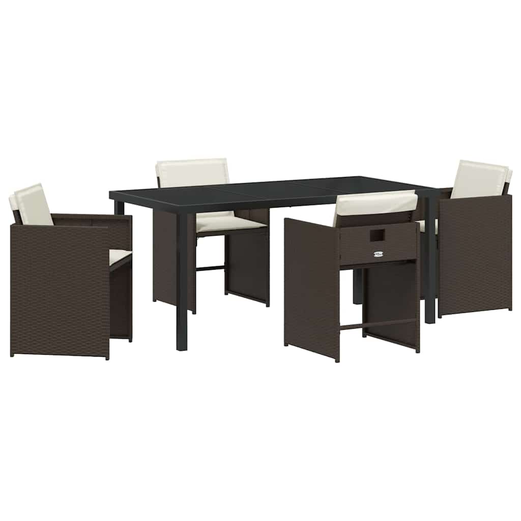 Hage Spisegruppe 5 pcs Brun polyrotting