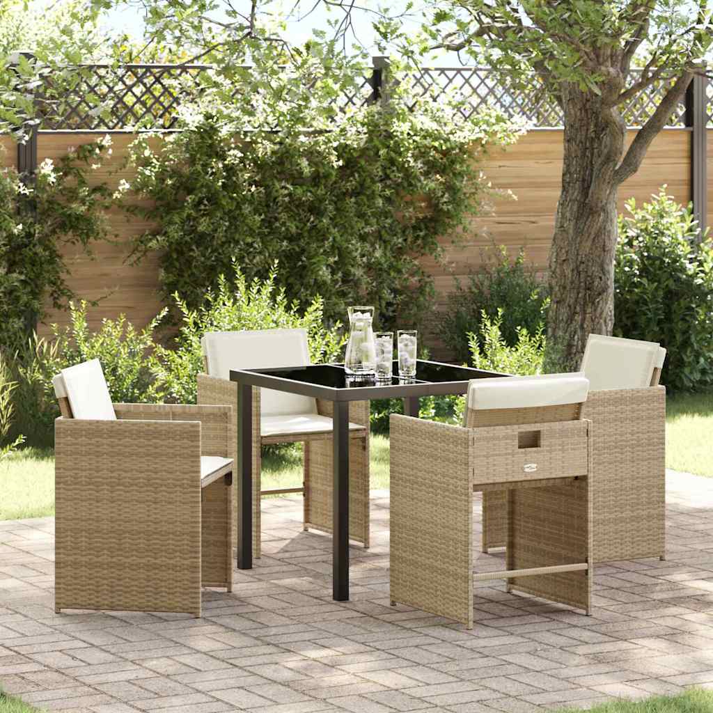 Hage Spisegruppe 5 pcs Beige polyrotting