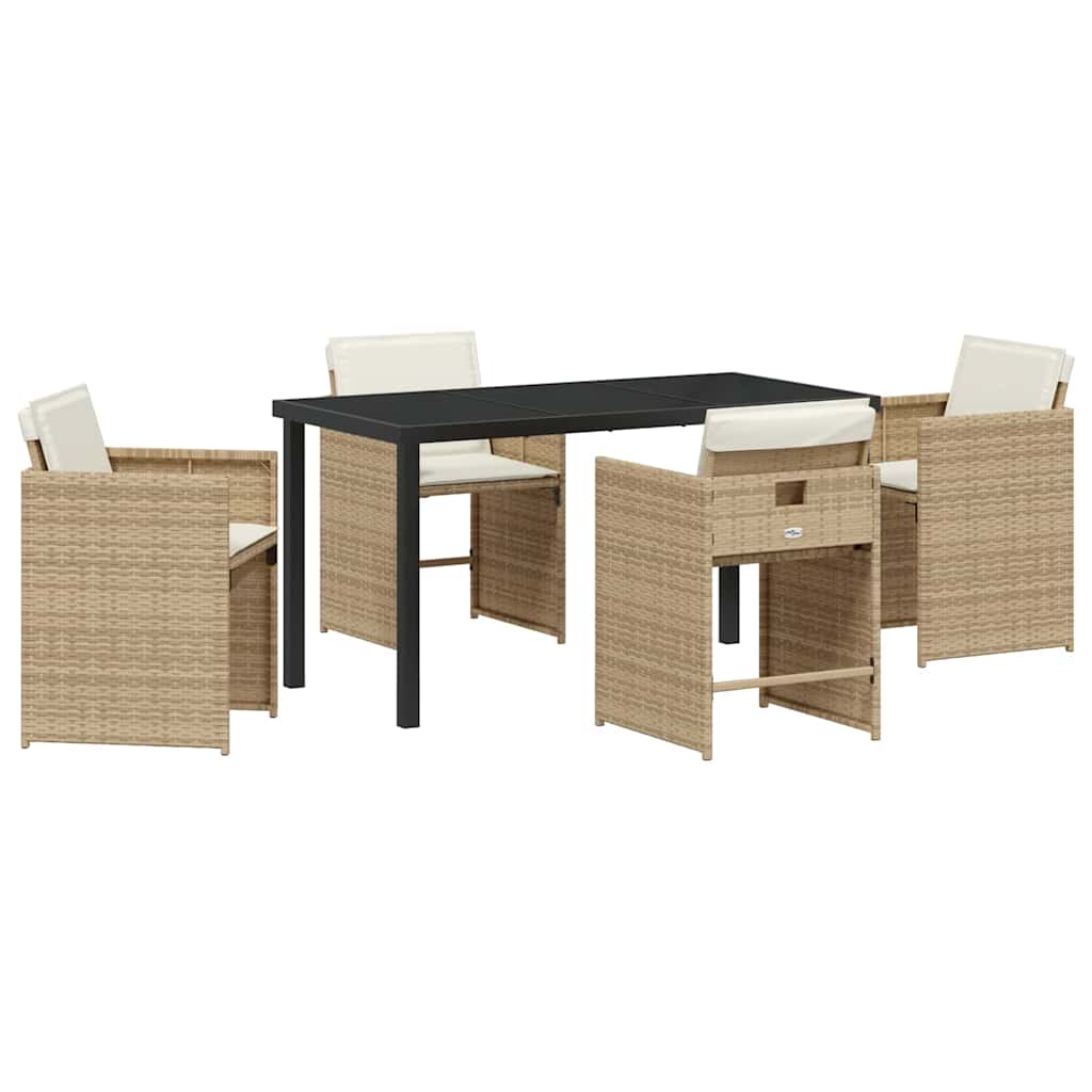Hage Spisegruppe 5 pcs Beige polyrotting