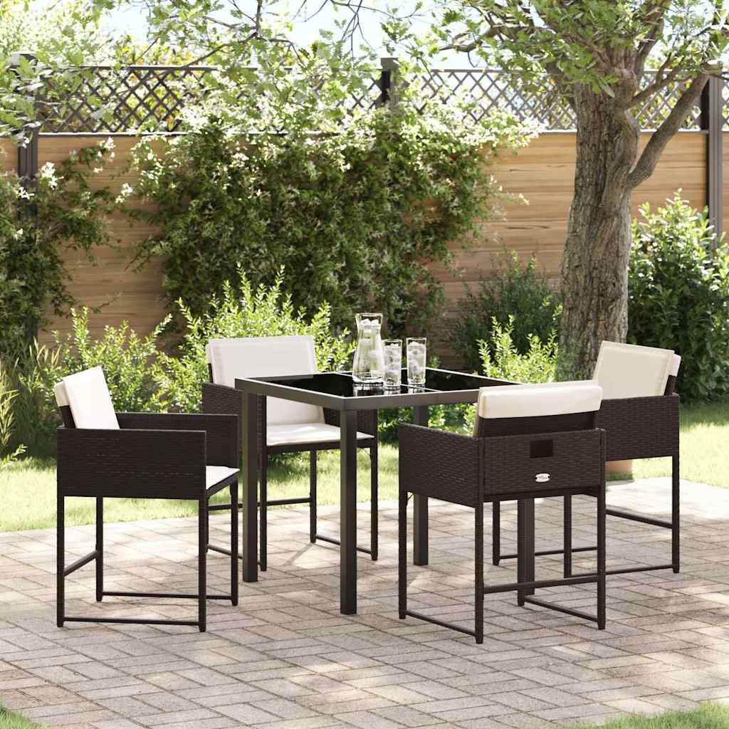 Hage Spisegruppe 5 pcs Brun polyrotting
