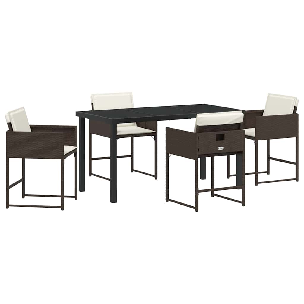 Hage Spisegruppe 5 pcs Brun polyrotting