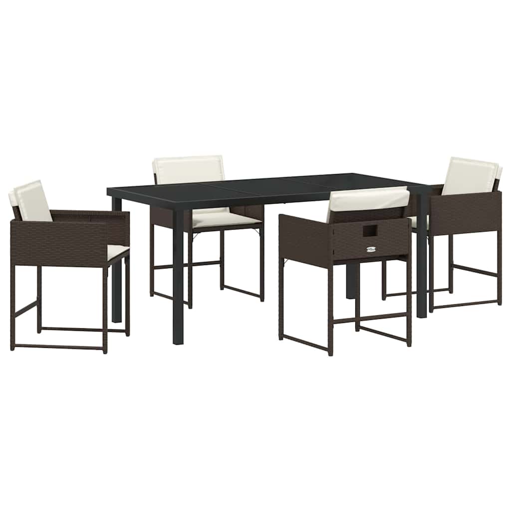 Hage Spisegruppe 5 pcs Brun polyrotting