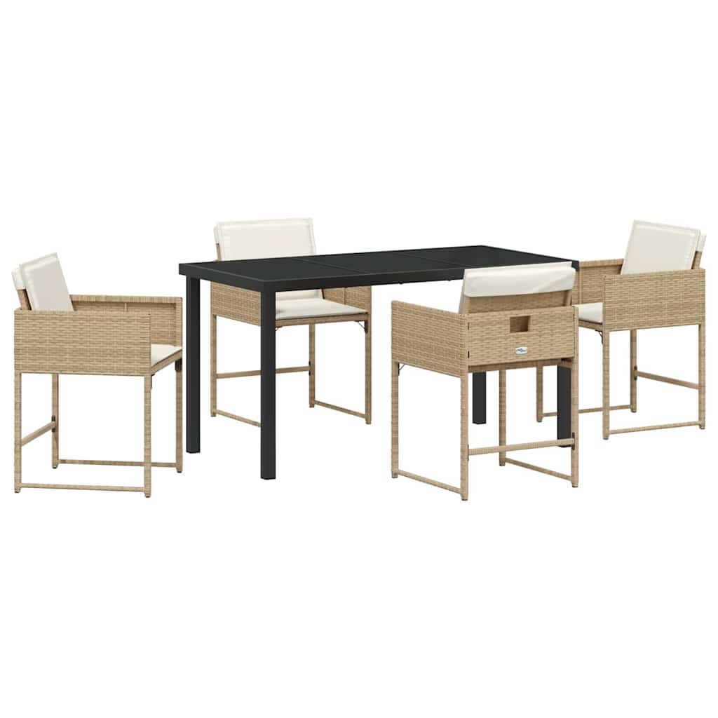 Hage Spisegruppe 5 pcs Beige polyrotting