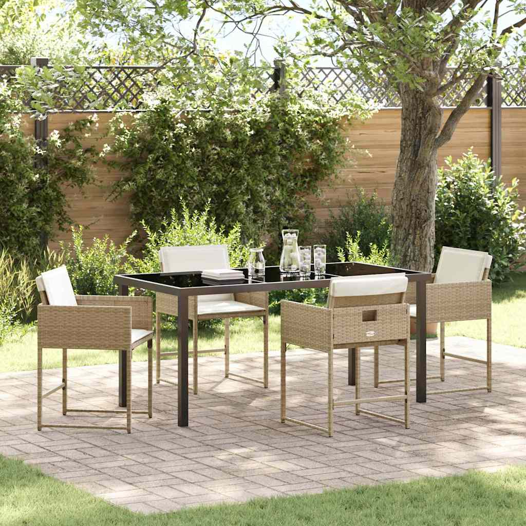 Hage Spisegruppe 5 pcs Beige polyrotting