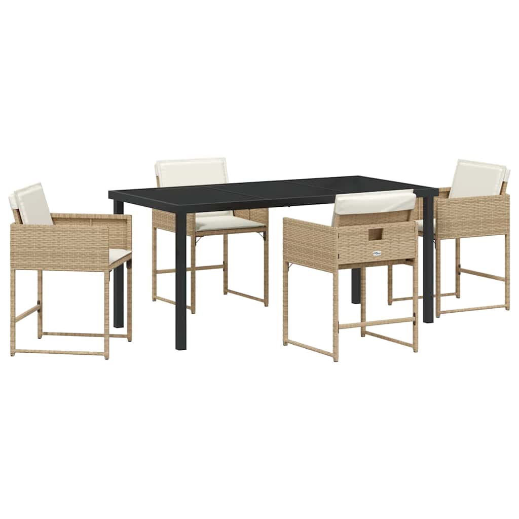 Hage Spisegruppe 5 pcs Beige polyrotting