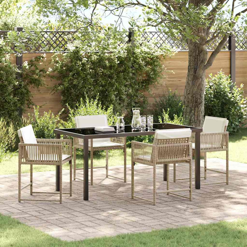 Hage Spisegruppe 5 pcs Beige polyrotting