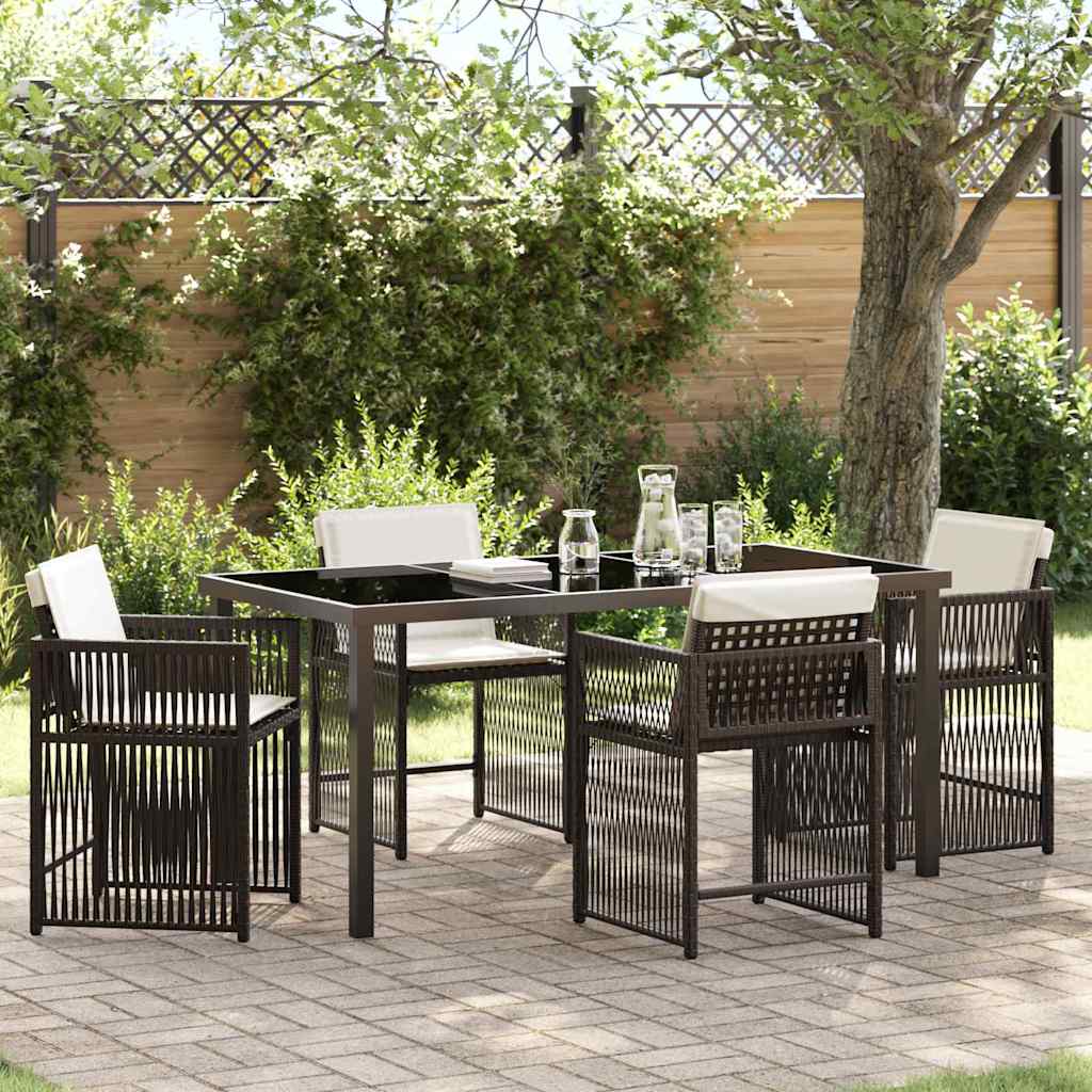 Hage Spisegruppe 5 pcs Brun polyrotting