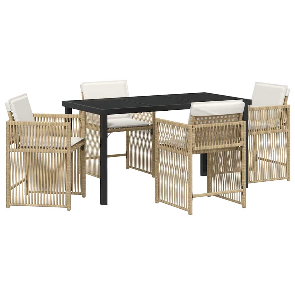 Hage Spisegruppe 5 pcs Beige polyrotting