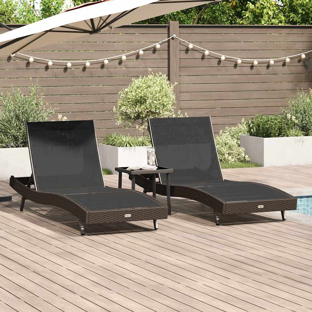 Solsenger 3 pcs Brun 40 x 40 x 40.5 cm polyrotting