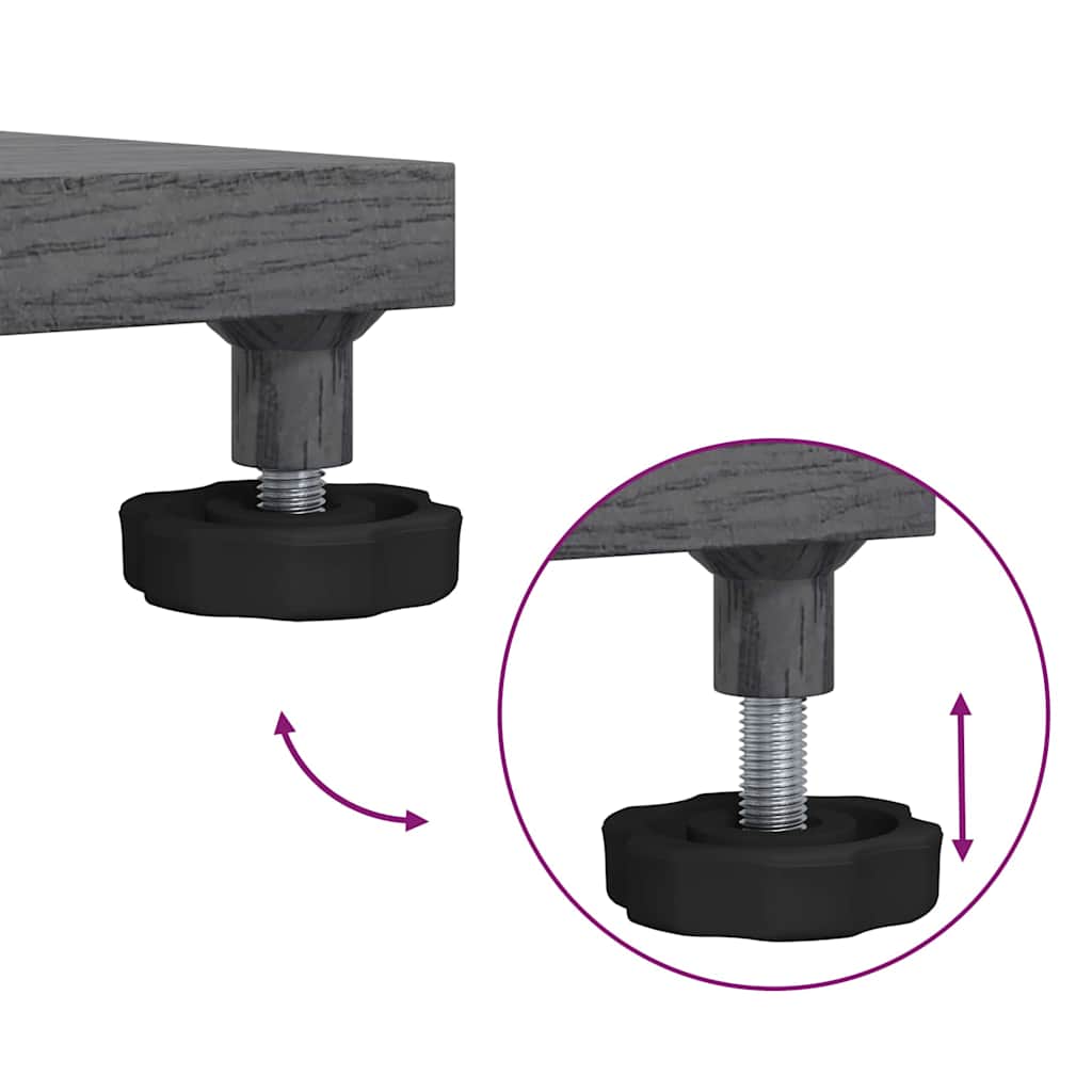 Uteliv parasollfester Mørkt tre 45 x 45 x 31 cm Stål