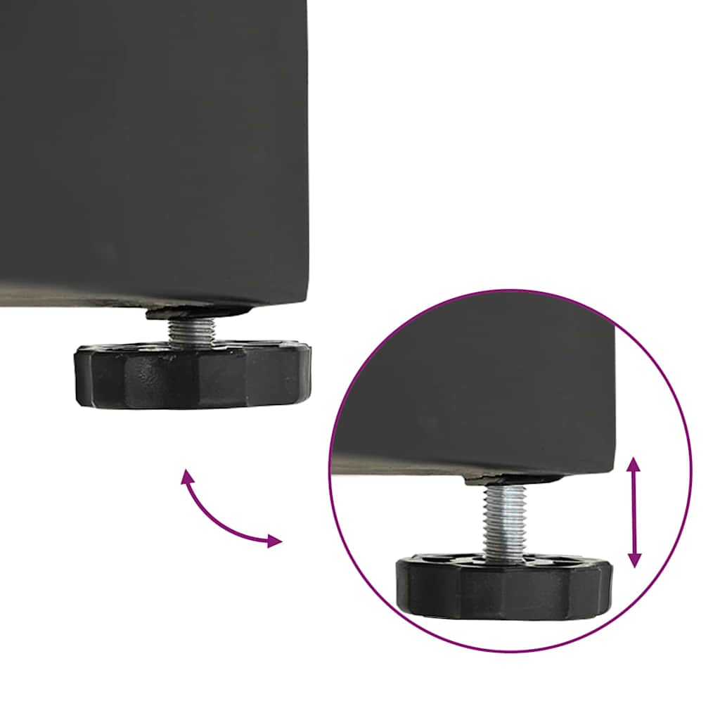 Uteliv parasollfester Svart 45 x 45 x 31.5 cm Stål, betong