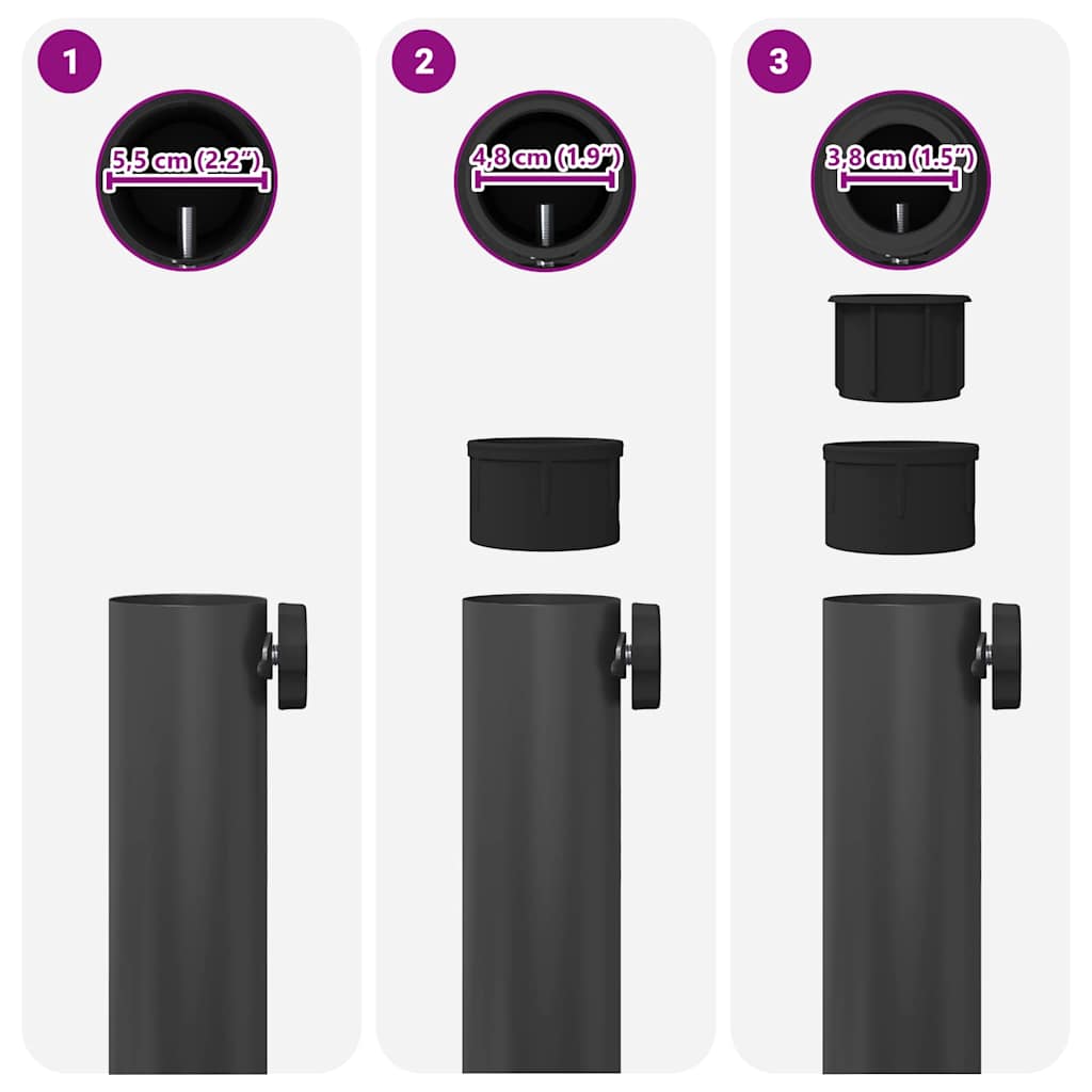 Uteliv parasollfester Mørke grå 45 x 45 x 31.5 cm Stål, betong