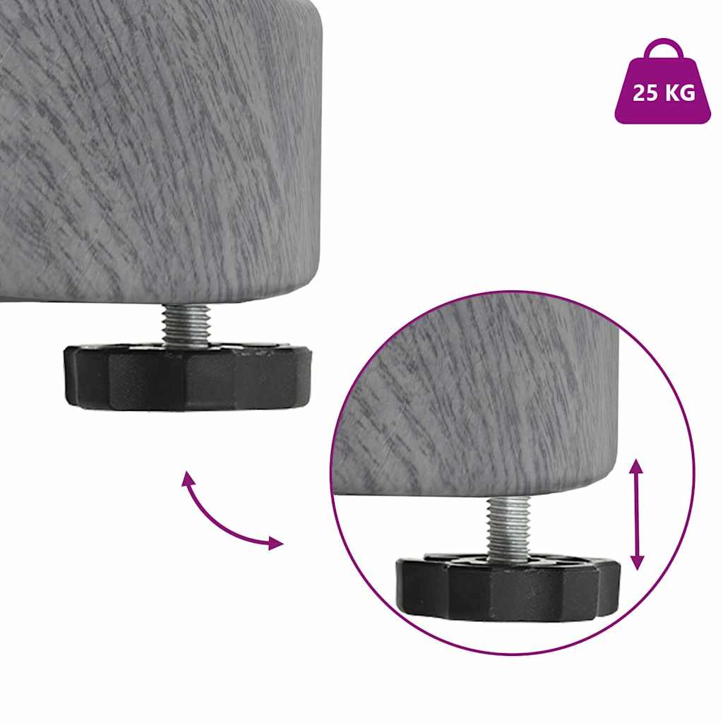 Uteliv parasollfester Mørkt tre 48 x 48 x 32 cm Stål, betong