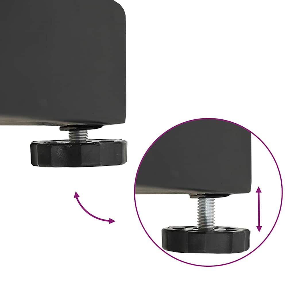 Uteliv parasollfester Svart 48 x 48 x 32 cm Stål, betong