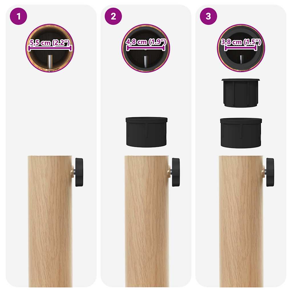 Uteliv parasollfester Lyst tre 48 x 48 x 32.5 cm Stål, betong