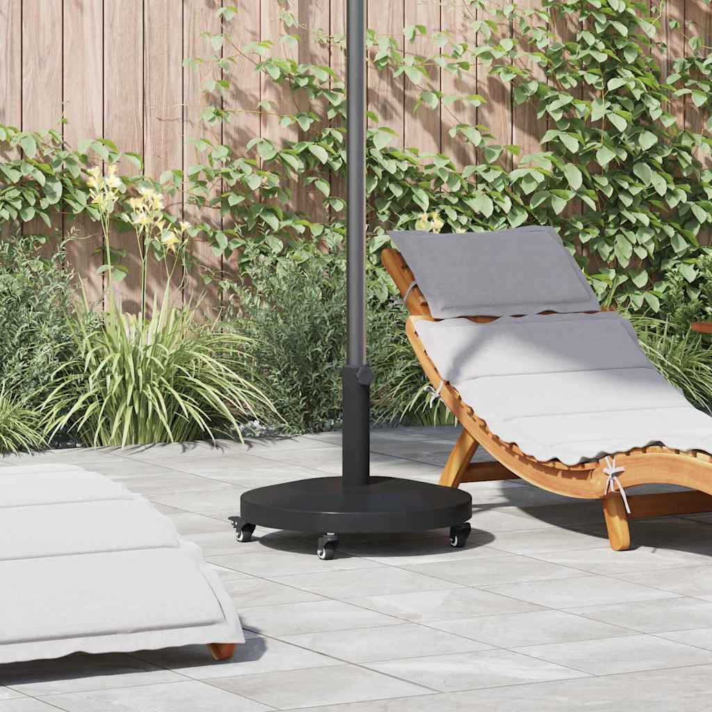 Uteliv parasollfester Svart 48 x 48 x 32.5 cm Stål, betong