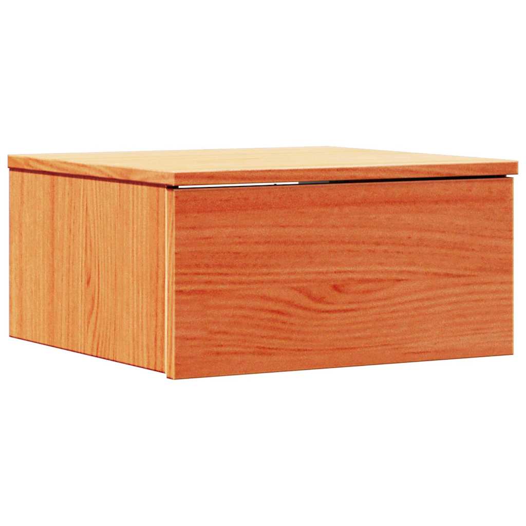 Nattbord med skuff 2 pcs Voksbrun 37 x 35 x 18.5 cm Heltre furu