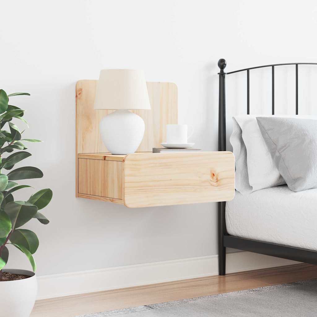 Nattbord med skuff Brun 44 x 32.5 x 40 cm Heltre furu