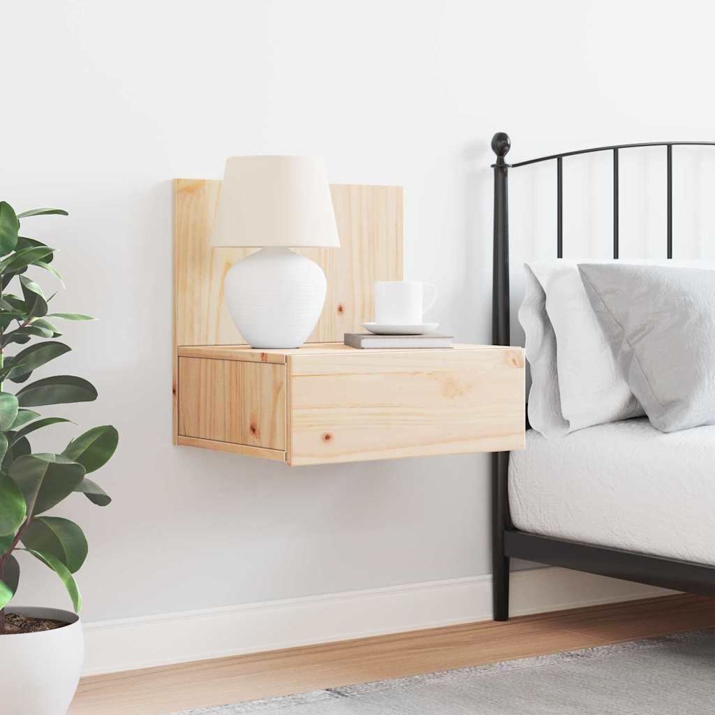 Nattbord med skuff Brun 42 x 32.5 x 40 cm Heltre furu