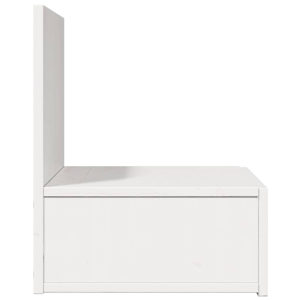 Nattbord med skuff 2 pcs Hvit 42 x 32.5 x 40 cm Heltre furu