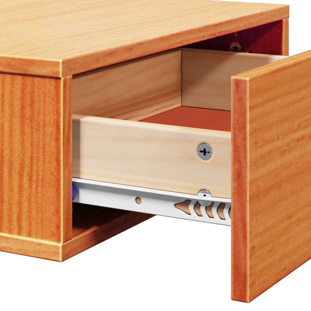 Nattbord med skuff Voksbrun 42 x 32.5 x 40 cm Heltre furu