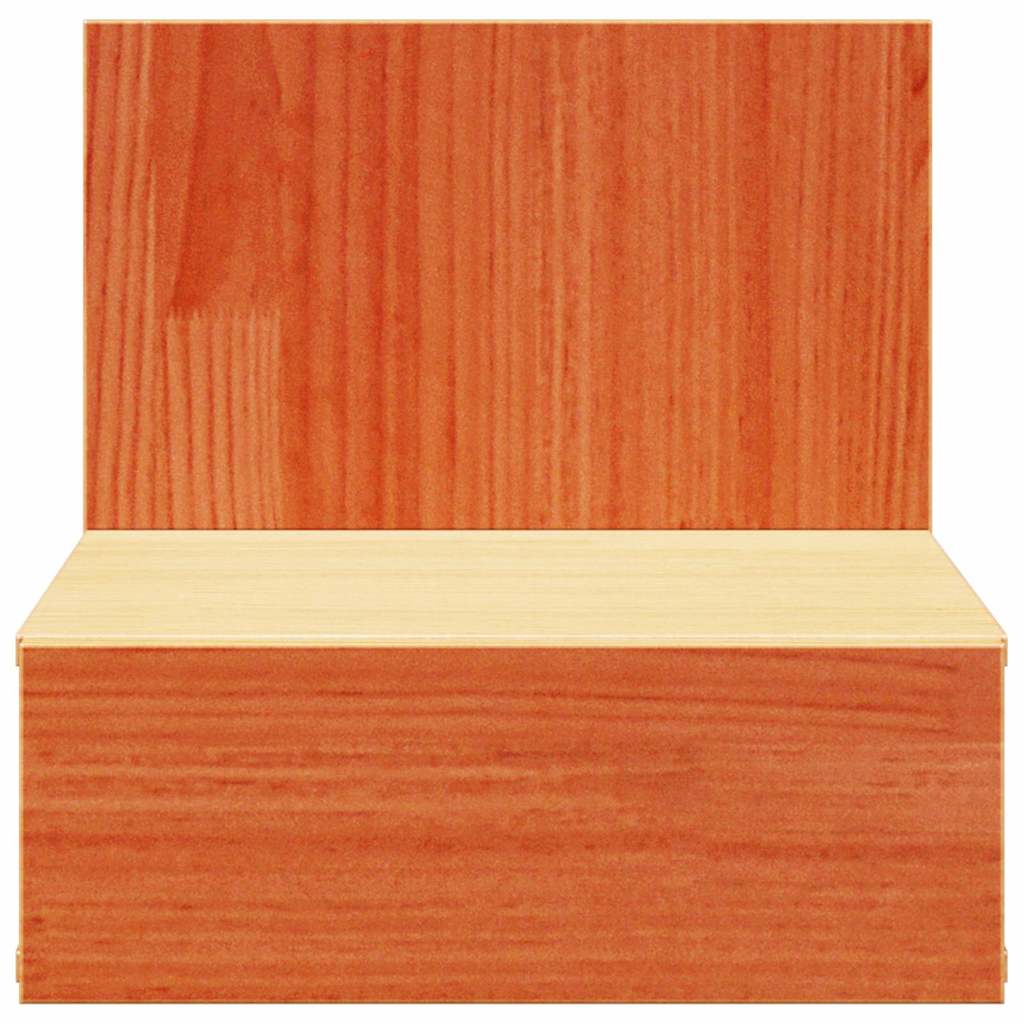 Nattbord med skuff 2 pcs Voksbrun 42 x 32.5 x 40 cm Heltre furu