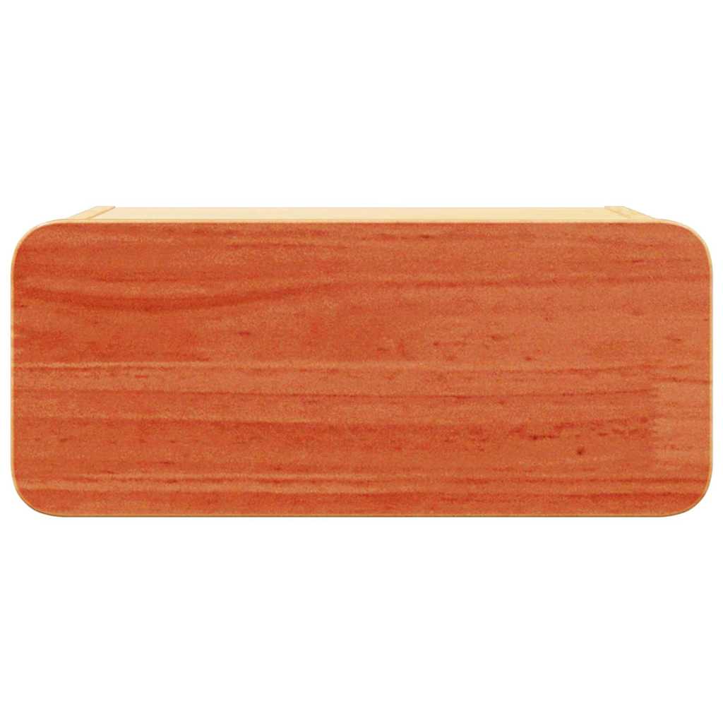 Nattbord med skuff Voksbrun 39 x 34 x 16.5 cm Heltre furu