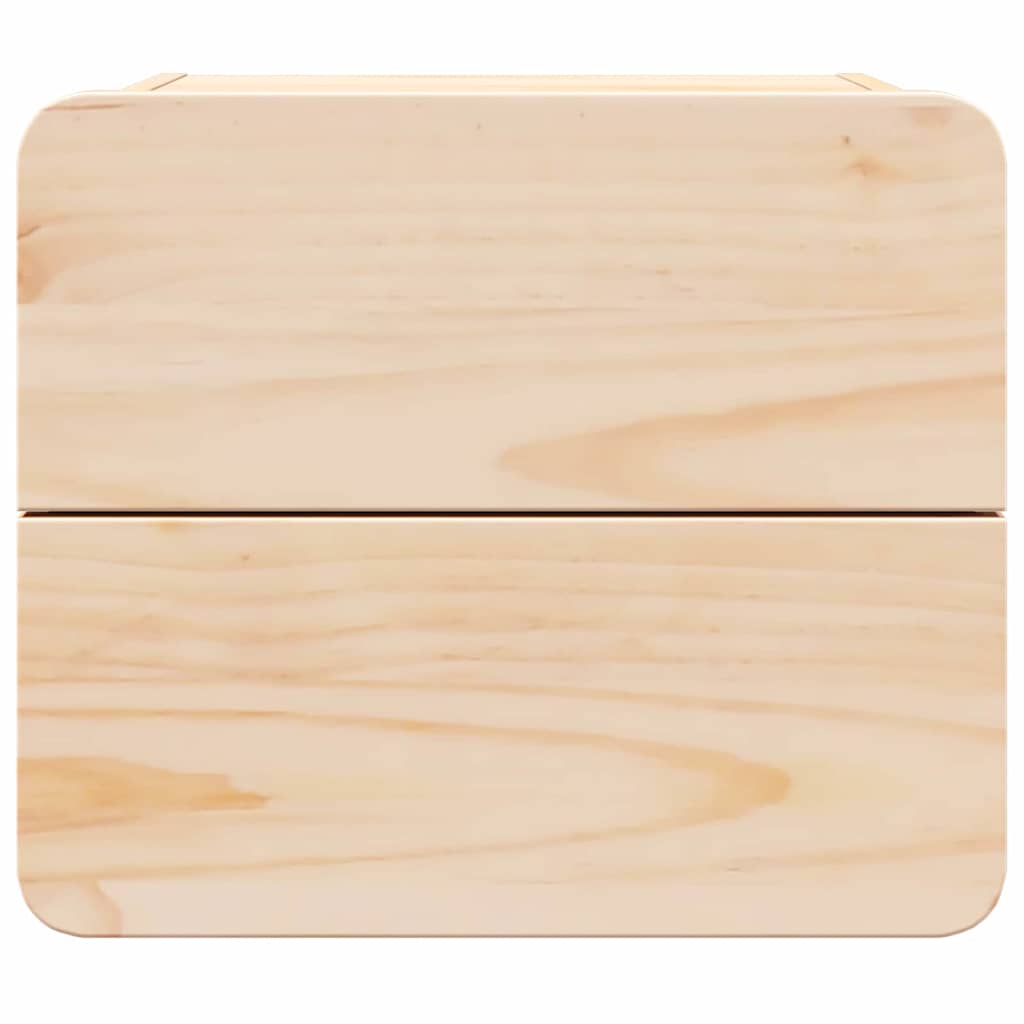 Nattbord med skuff 2 pcs Brun 39 x 34 x 33 cm Heltre furu