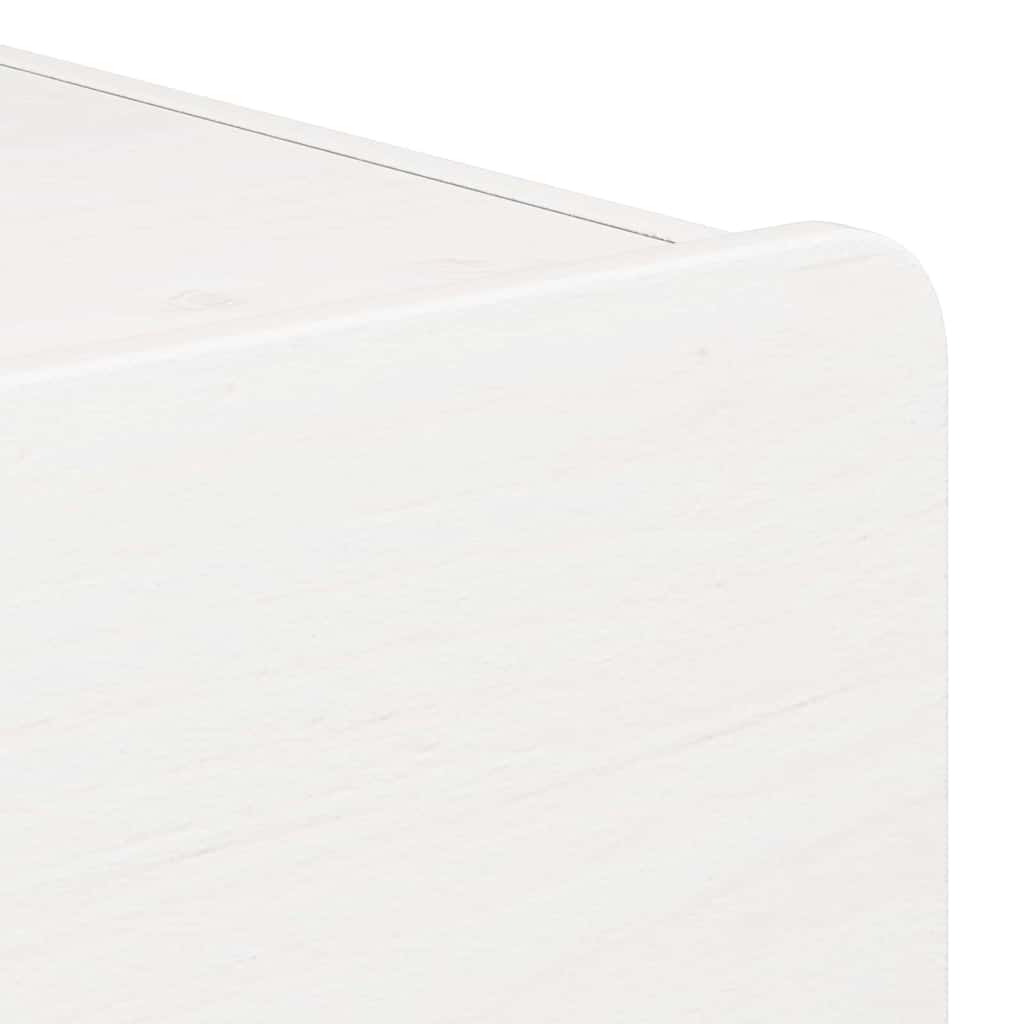 Nattbord med skuff 2 pcs Hvit 39 x 34 x 33 cm Heltre furu