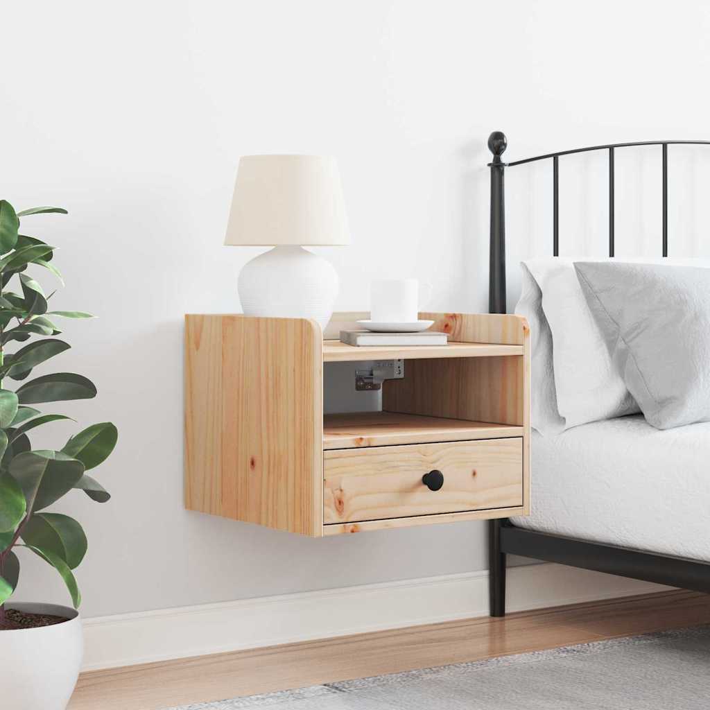 Nattbord med skuff Brun 38 x 36 x 29.5 cm Heltre furu