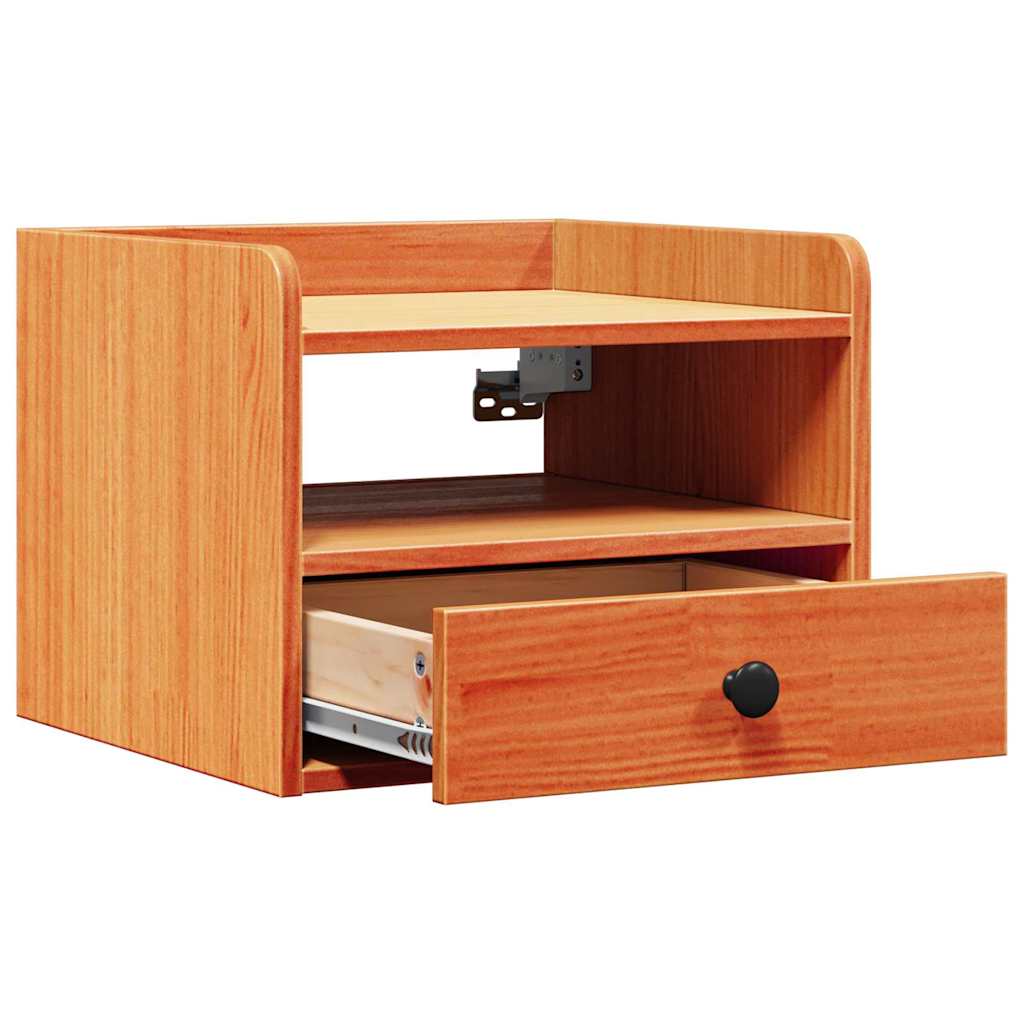 Nattbord med skuff Voksbrun 38 x 36 x 29.5 cm Heltre furu