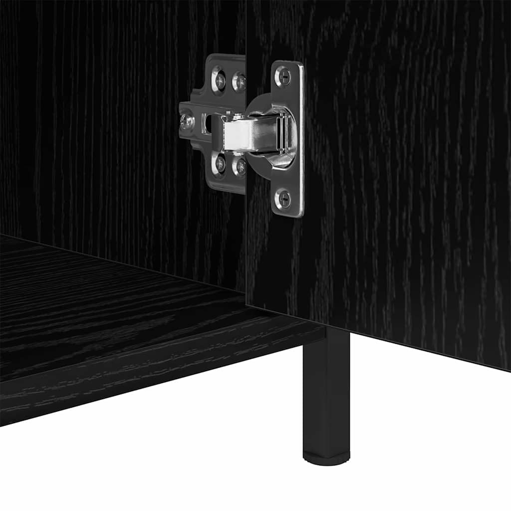 Nattbordskap 2 pcs Svart eik 40 x 42 x 60 cm Konstruert tre