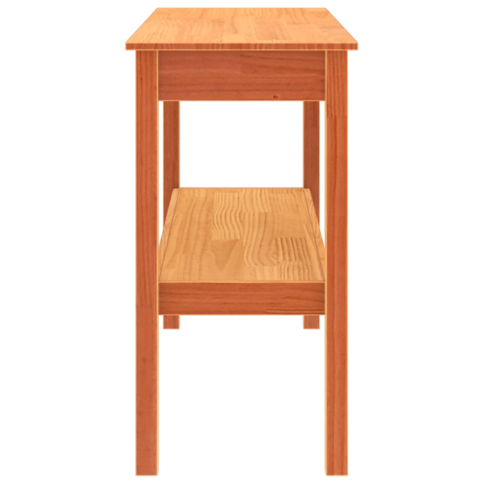 Konsollbord med hylle Voksbrun 110 x 40 x 75 cm Heltre furu