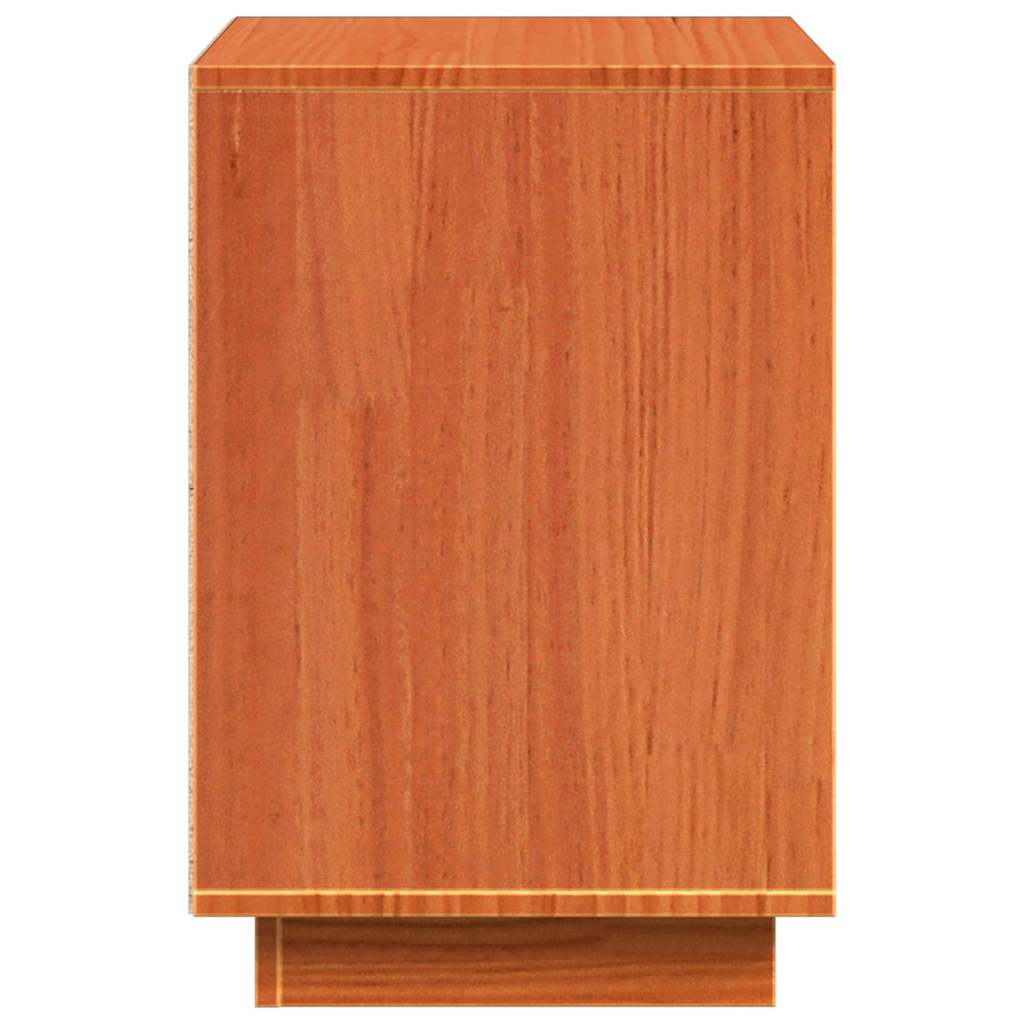 Nattbordskap 2 pcs Voksbrun 60 x 34 x 51 cm Heltre furu