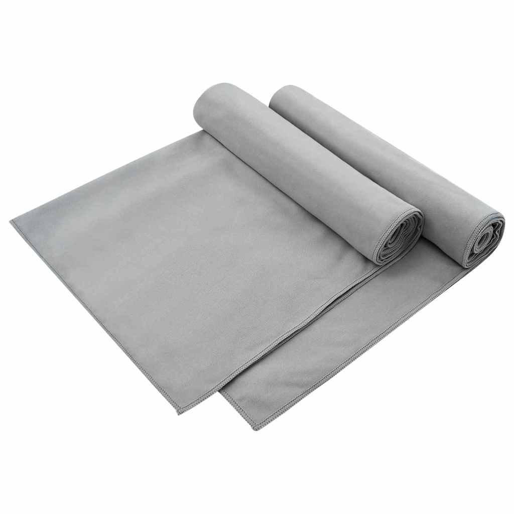Utendørs Stol Håndklær 2 pcs Mørke grå 130 x 60 cm